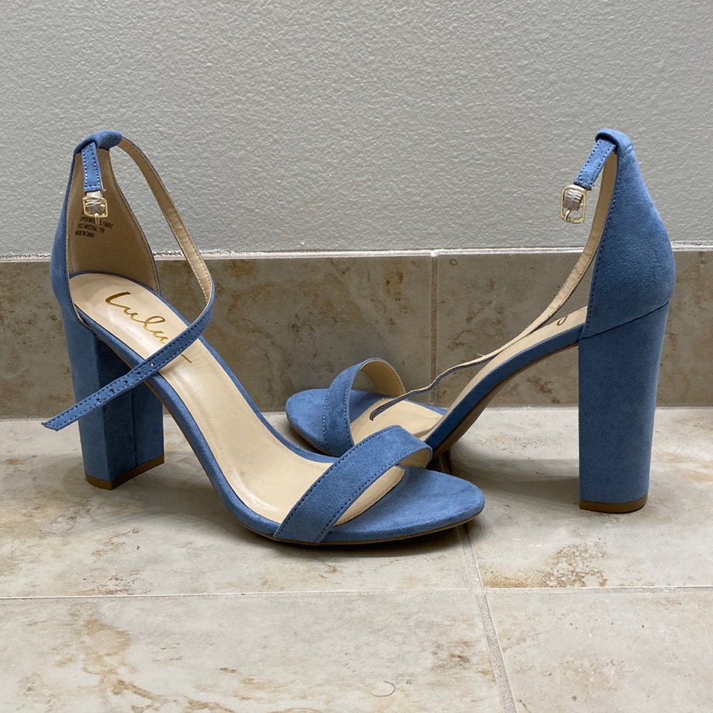 Size 10 Blue Lulus Heels (Never Worn)